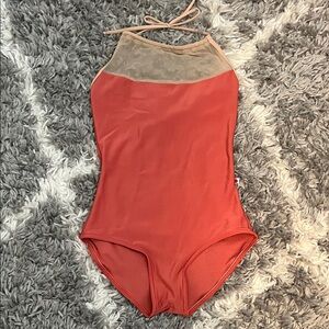 Yumiko burnt orange and Beige Leotard